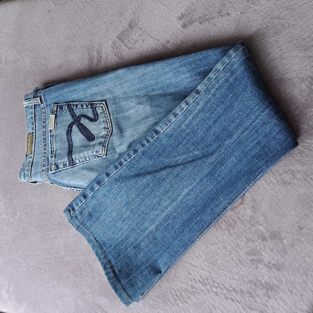 David Kahn Women's Boot Cut Jeans - Light Blue Denim